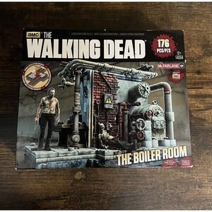 THE WALKING DEAD BOILER ROOM BUILDABLE DIORAMA RICK GRIMES SET 176pc READ